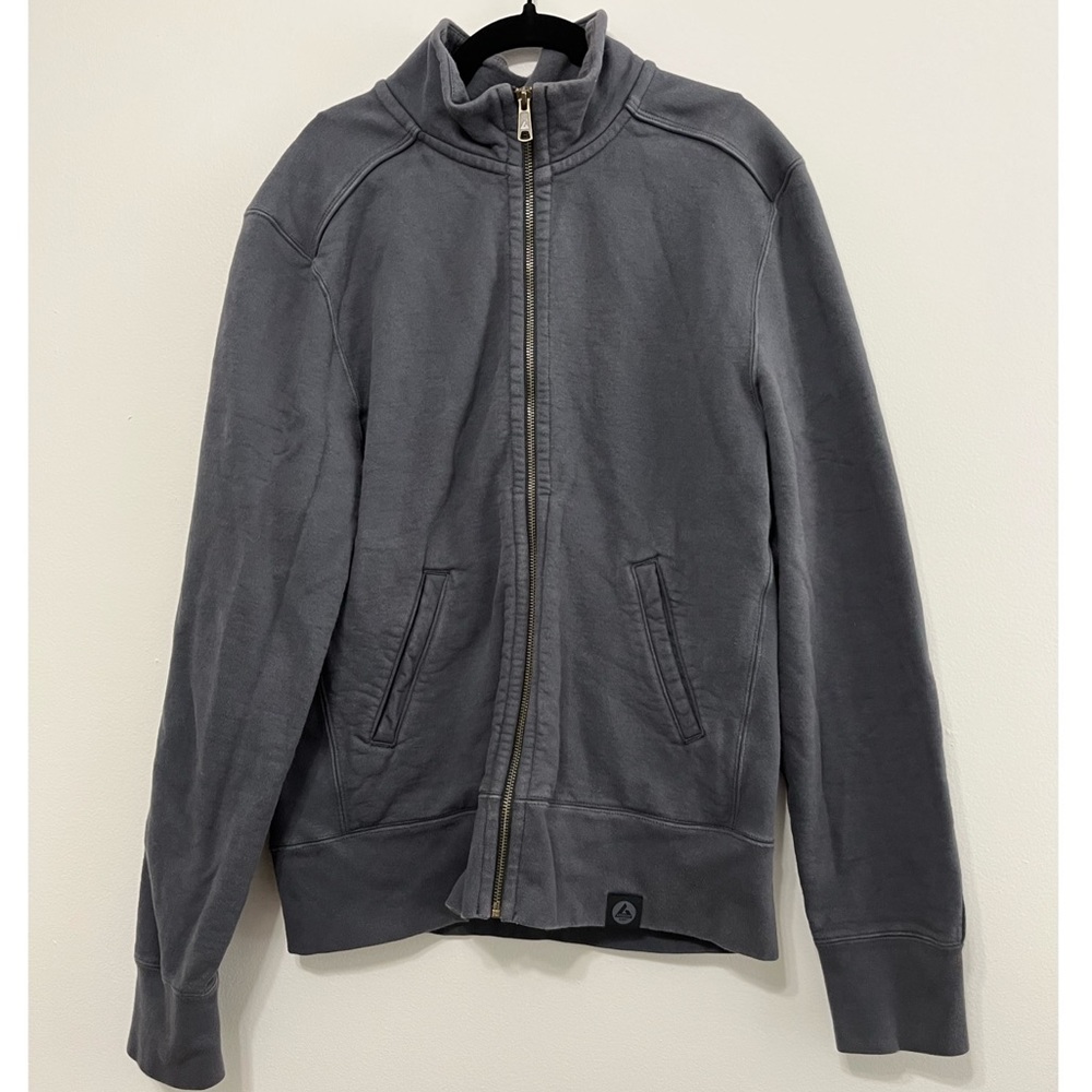 American Giant Elbow Patch Full Zip Sweatshirt Jacket M